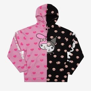Sanrio DUMBGOOD My Melody Kuromi Hooded Sweatshirt Hoodie Medium